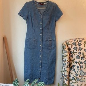 Vintage Studio Ease Button Down Denim Dress